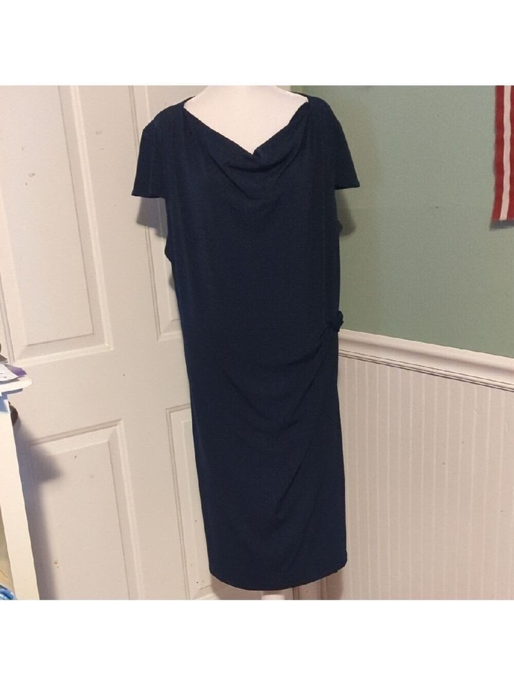Jones New York Navy Blue Midi Dress Size 2X